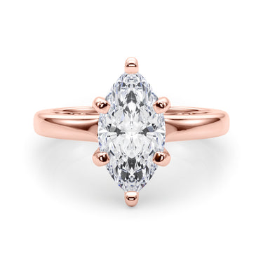 Solitaire Marquise Engagement Ring – Marquise Lab Diamond Engagement Ring in 18K Gold | Just Brilliant – view 13