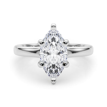 Solitaire Marquise Engagement Ring – Marquise Lab Diamond Engagement Ring in 18K Gold | Just Brilliant – lifestyle view