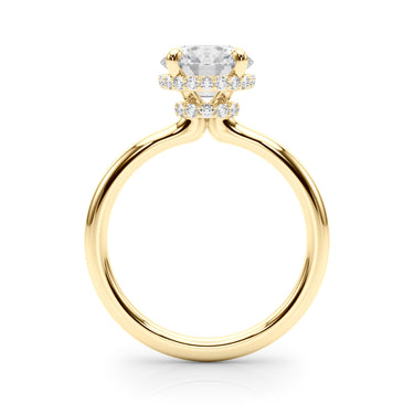 Double Hidden Halo Round Engagement Ring – Round Lab Diamond Engagement Ring in 18K Gold | Just Brilliant – view 7