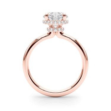 Double Hidden Halo Round Engagement Ring – Round Lab Diamond Engagement Ring in 18K Gold | Just Brilliant – view 11