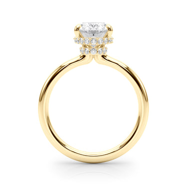 Double Hidden Halo Oval Engagement Ring – Oval Lab Diamond Engagement Ring in 18K Gold | Just Brilliant – view 7