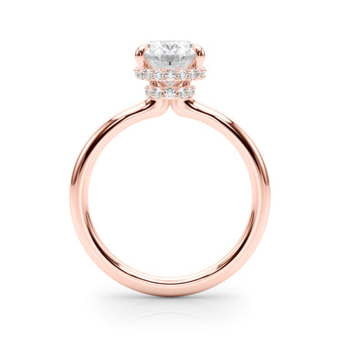 Double Hidden Halo Oval Engagement Ring – Oval Lab Diamond Engagement Ring in 18K Gold | Just Brilliant – view 11