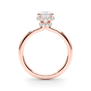 Double Hidden Halo Emerald Cut Engagement Ring – Emerald Cut Emerald Engagement Ring in 18K Gold | Just Brilliant – view 11