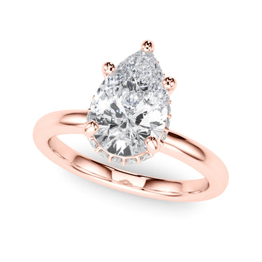 Double Hidden Halo Pear Engagement Ring – Pear-Shaped Lab Diamond Engagement Ring in 18K Gold | Just Brilliant – view 10