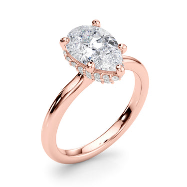 Double Hidden Halo Pear Engagement Ring – Pear-Shaped Lab Diamond Engagement Ring in 18K Gold | Just Brilliant – view 13