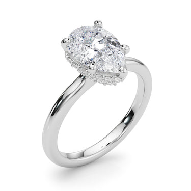 Double Hidden Halo Pear Engagement Ring – Pear-Shaped Lab Diamond Engagement Ring in 18K Gold | Just Brilliant – lifestyle...