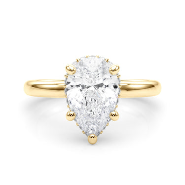 Double Hidden Halo Pear Engagement Ring – Pear-Shaped Lab Diamond Engagement Ring in 18K Gold | Just Brilliant – view 8