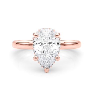 Double Hidden Halo Pear Engagement Ring – Pear-Shaped Lab Diamond Engagement Ring in 18K Gold | Just Brilliant – view 12