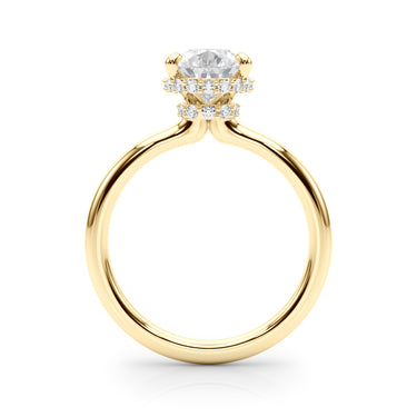 Double Hidden Halo Pear Engagement Ring – Pear-Shaped Lab Diamond Engagement Ring in 18K Gold | Just Brilliant – view 7