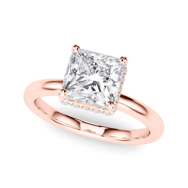 Double Hidden Halo Princess Cut Engagement Ring – Princess Cut Lab Diamond Engagement Ring in 18K Gold | Just Brilliant – ...