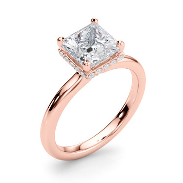 Double Hidden Halo Princess Cut Engagement Ring – Princess Cut Lab Diamond Engagement Ring in 18K Gold | Just Brilliant – ...