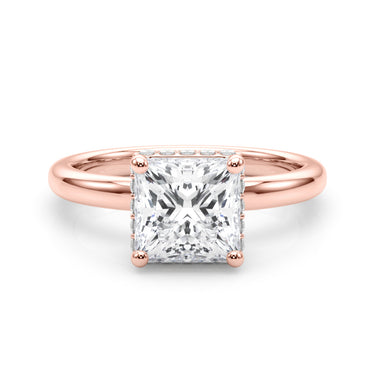 Double Hidden Halo Princess Cut Engagement Ring – Princess Cut Lab Diamond Engagement Ring in 18K Gold | Just Brilliant – ...