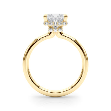 Double Hidden Halo Princess Cut Engagement Ring – Princess Cut Lab Diamond Engagement Ring in 18K Gold | Just Brilliant – ...