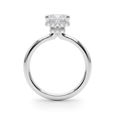 Double Hidden Halo Princess Cut Engagement Ring – Princess Cut Lab Diamond Engagement Ring in 18K Gold | Just Brilliant – ...