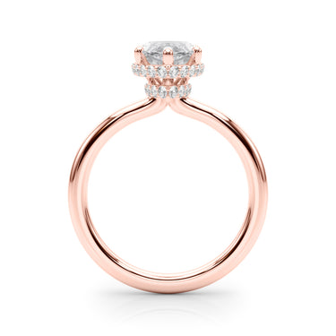 Double Hidden Halo Marquise Engagement Ring – Marquise Lab Diamond Engagement Ring in 18K Gold | Just Brilliant – view 11