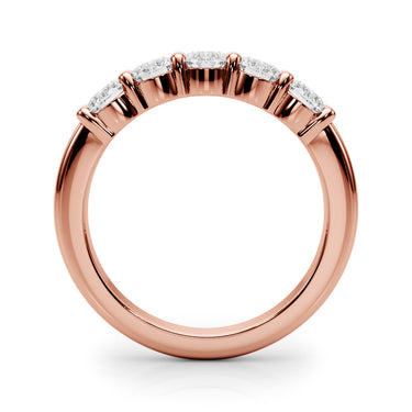 5-Stone Shared Prong Wedding Band – Lab Diamond Wedding Band in 18K Gold | Just Brilliant – view 12