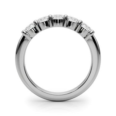 5-Stone Shared Prong Wedding Band – Lab Diamond Wedding Band in 18K Gold | Just Brilliant – detail view
