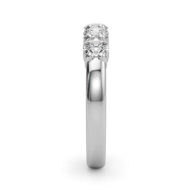 5-Stone Shared Prong Wedding Band – Lab Diamond Wedding Band in 18K Gold | Just Brilliant – side view