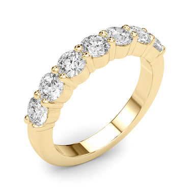 7-Stone Shared Prong Wedding Band – Lab Diamond Wedding Band in 18K Gold | Just Brilliant – view 9