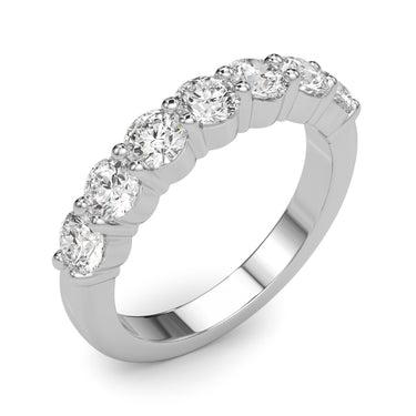7-Stone Shared Prong Wedding Band – Lab Diamond Wedding Band in 18K Gold | Just Brilliant – lifestyle view