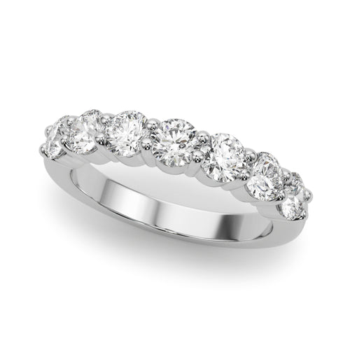 7-Stone Shared Prong Wedding Band