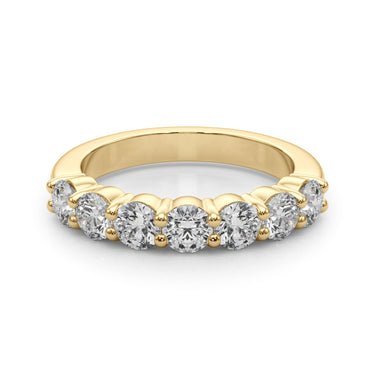 7-Stone Shared Prong Wedding Band – Lab Diamond Wedding Band in 18K Gold | Just Brilliant – view 8