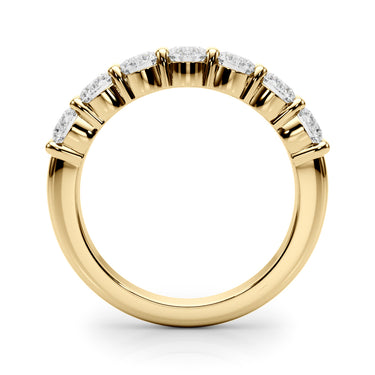 7-Stone Shared Prong Wedding Band – Lab Diamond Wedding Band in 18K Gold | Just Brilliant – view 7