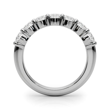 7-Stone Shared Prong Wedding Band – Lab Diamond Wedding Band in 18K Gold | Just Brilliant – detail view