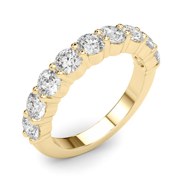 9-Stone Shared Prong Wedding Band – Lab Diamond Wedding Band in 18K Gold | Just Brilliant – view 9