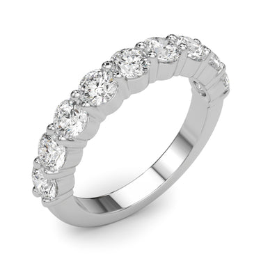 9-Stone Shared Prong Wedding Band – Lab Diamond Wedding Band in 18K Gold | Just Brilliant – lifestyle view
