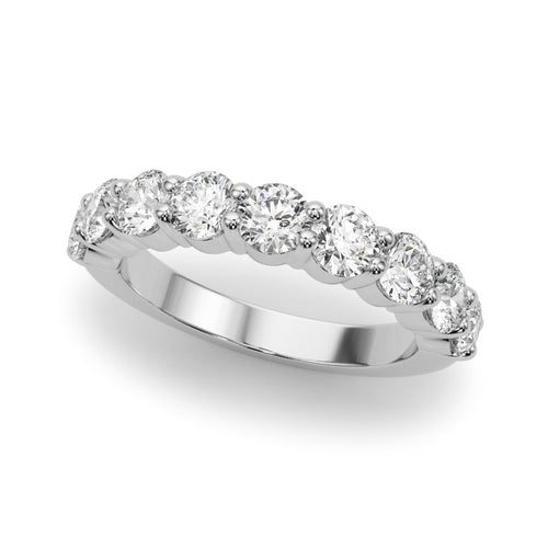 9-Stone Shared Prong Wedding Band