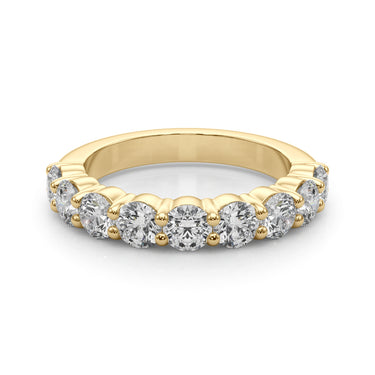 9-Stone Shared Prong Wedding Band – Lab Diamond Wedding Band in 18K Gold | Just Brilliant – view 8