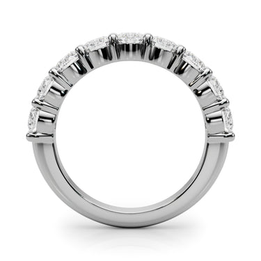9-Stone Shared Prong Wedding Band – Lab Diamond Wedding Band in 18K Gold | Just Brilliant – detail view