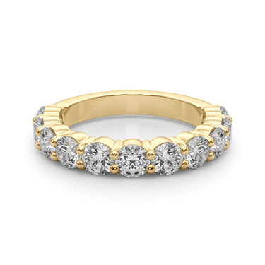 11-Stone Shared Prong Wedding Band – Lab Diamond Wedding Band in 18K Gold | Just Brilliant – view 8
