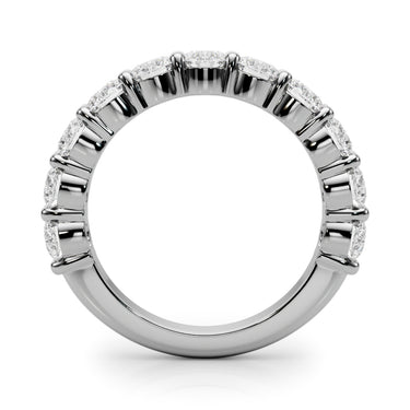 11-Stone Shared Prong Wedding Band – Lab Diamond Wedding Band in 18K Gold | Just Brilliant – detail view