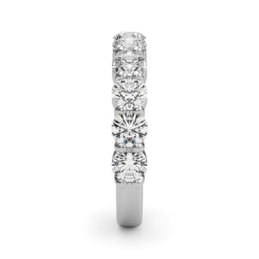 11-Stone Shared Prong Wedding Band – Lab Diamond Wedding Band in 18K Gold | Just Brilliant – side view
