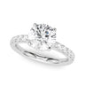 Hidden Halo Round Engagement Ring – Radiant Lab Diamond Engagement Ring in 18K Gold | Just Brilliant