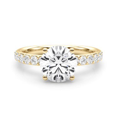Hidden Halo Round Engagement Ring – Round Lab Diamond Engagement Ring in 18K Gold | Just Brilliant – view 8