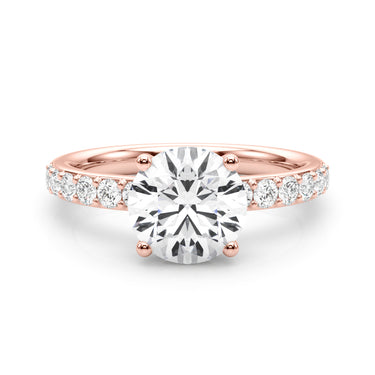 Hidden Halo Round Engagement Ring – Round Lab Diamond Engagement Ring in 18K Gold | Just Brilliant – view 12