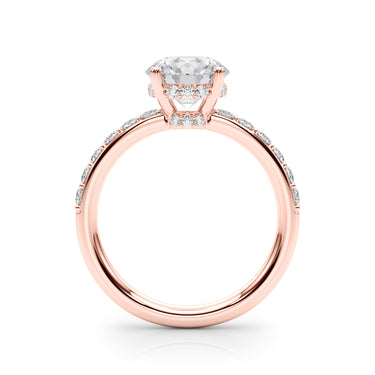 Hidden Halo Round Engagement Ring – Round Lab Diamond Engagement Ring in 18K Gold | Just Brilliant – view 11