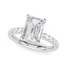 Engagement Rings Em Center – Radiant Emerald & Lab Diamond Engagement Ring in 18K Gold | Just Brilliant