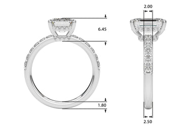 Engagement Rings Em Center – Lab Diamond Engagement Ring in 18K Gold | Just Brilliant – side view