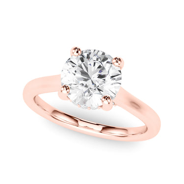 Round Hidden Halo Engagement Ring – Round Lab Diamond Engagement Ring in 18K Gold | Just Brilliant – view 10