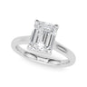 Hidden Halo Emerald Cut Engagement Ring – Emerald Cut Emerald & Lab Diamond Engagement Ring in 18K Gold | Just Brilliant