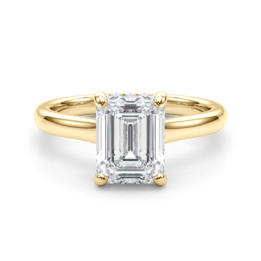 Hidden Halo Emerald Cut Engagement Ring – Emerald Cut Emerald Engagement Ring in 18K Gold | Just Brilliant – view 9