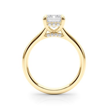 Hidden Halo Emerald Cut Engagement Ring – Emerald Cut Emerald Engagement Ring in 18K Gold | Just Brilliant – view 7