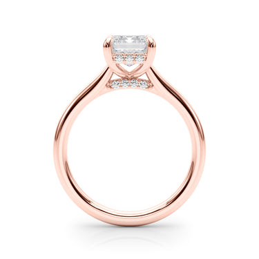 Hidden Halo Emerald Cut Engagement Ring – Emerald Cut Emerald Engagement Ring in 18K Gold | Just Brilliant – view 11
