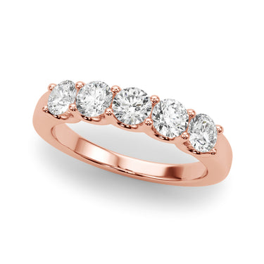 5-Stone Shared Prong Band – Lab Diamond Band in 18K Gold | Just Brilliant – view 11