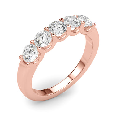5-Stone Shared Prong Band – Lab Diamond Band in 18K Gold | Just Brilliant – view 14