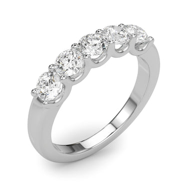 5-Stone Shared Prong Band – Lab Diamond Band in 18K Gold | Just Brilliant – lifestyle view